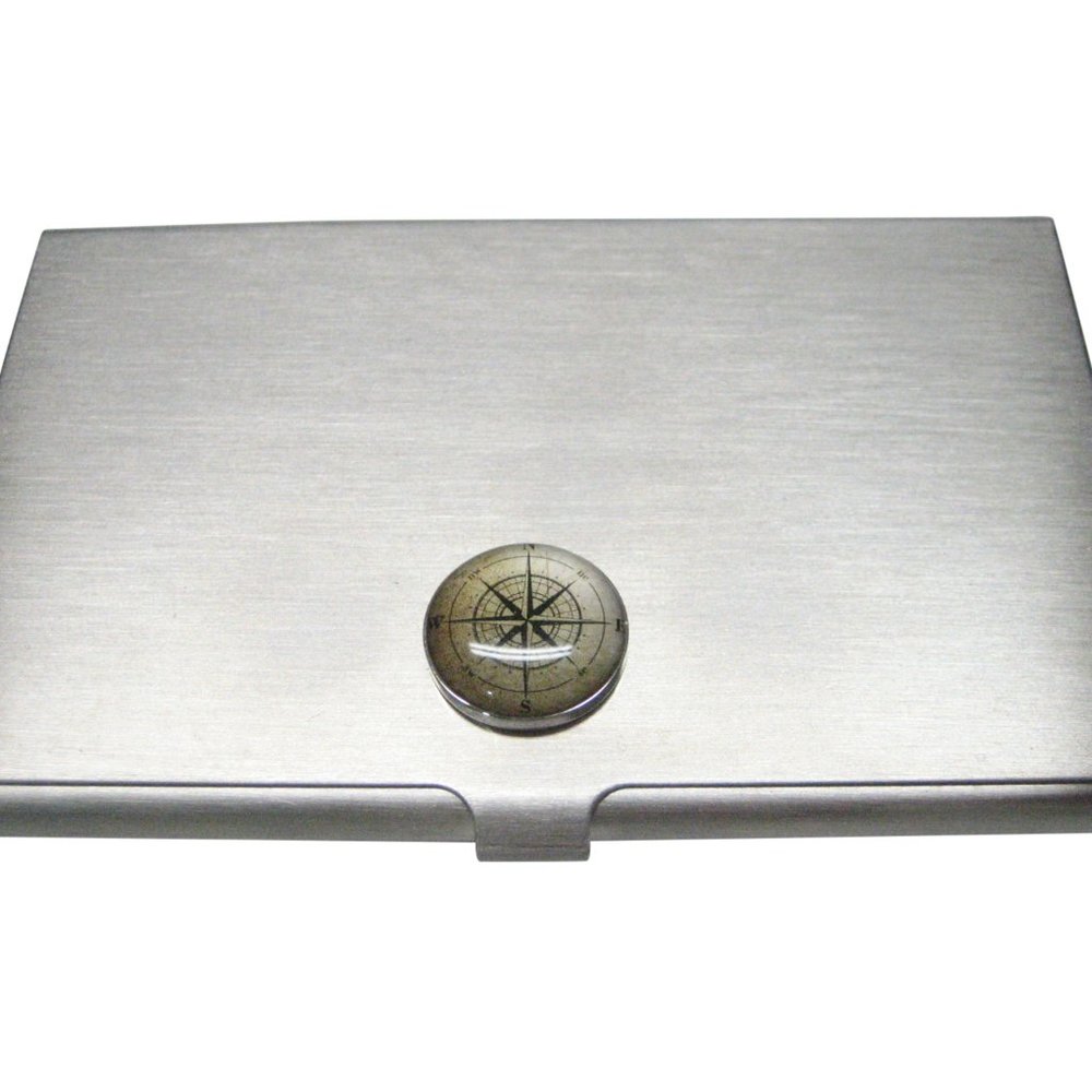 Nautical Compass Navigation Business Card Holder